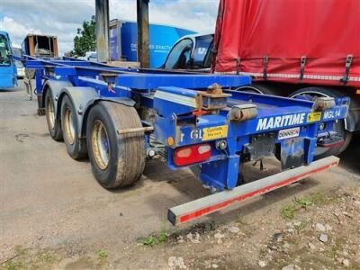 2013 Dennison Triaxle Sliding Skeletal Trailer - 10