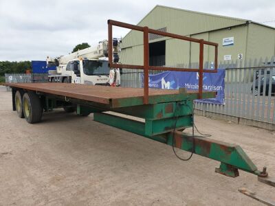 Tandem Axle Drawbar Steel Bed Bale Trailer 