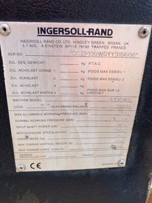 2000 Ingersoll Rand P130WD 2 Tool Compressor - 2