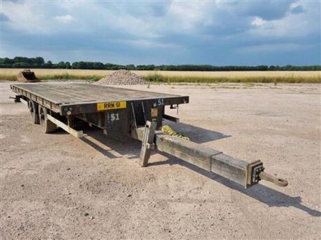 2007 SDC Tandem Axle Drawbar Flat Trailer