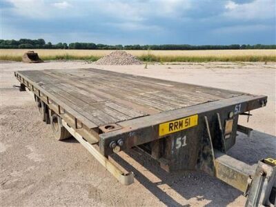 2007 SDC Tandem Axle Drawbar Flat Trailer - 2